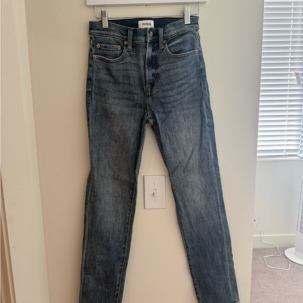 Pistols Light Blue Denim Jeans with White Patch
